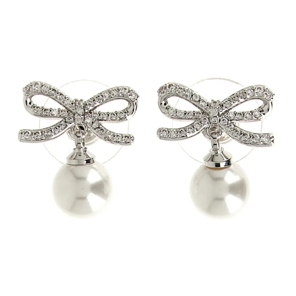 Bow Pearl Earrings