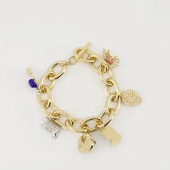 Bracciale Charm Link in Oro