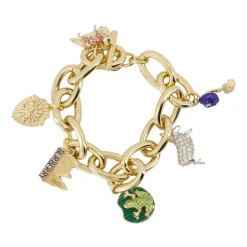 Bracciale Charm Link in Oro