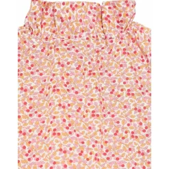 Camicia con colletto a balze maniche corte