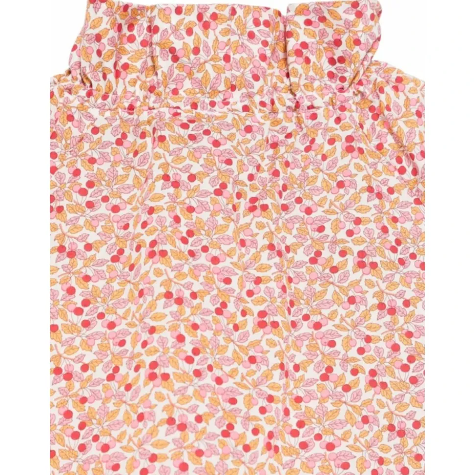 Camicia con colletto a balze maniche corte