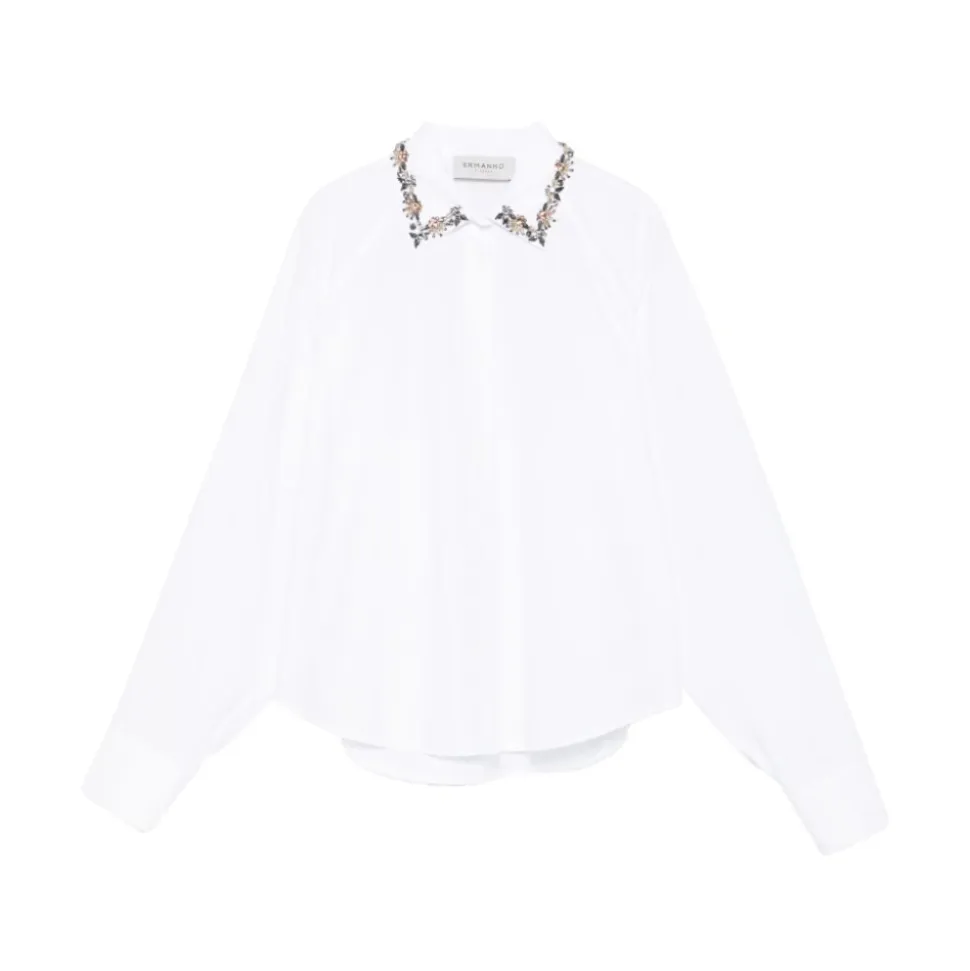 Camicia con decorazioni floreali