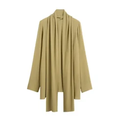 Camicia con foulard drappeggiato