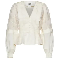 Camicia con inserti in pizzo e bottoni