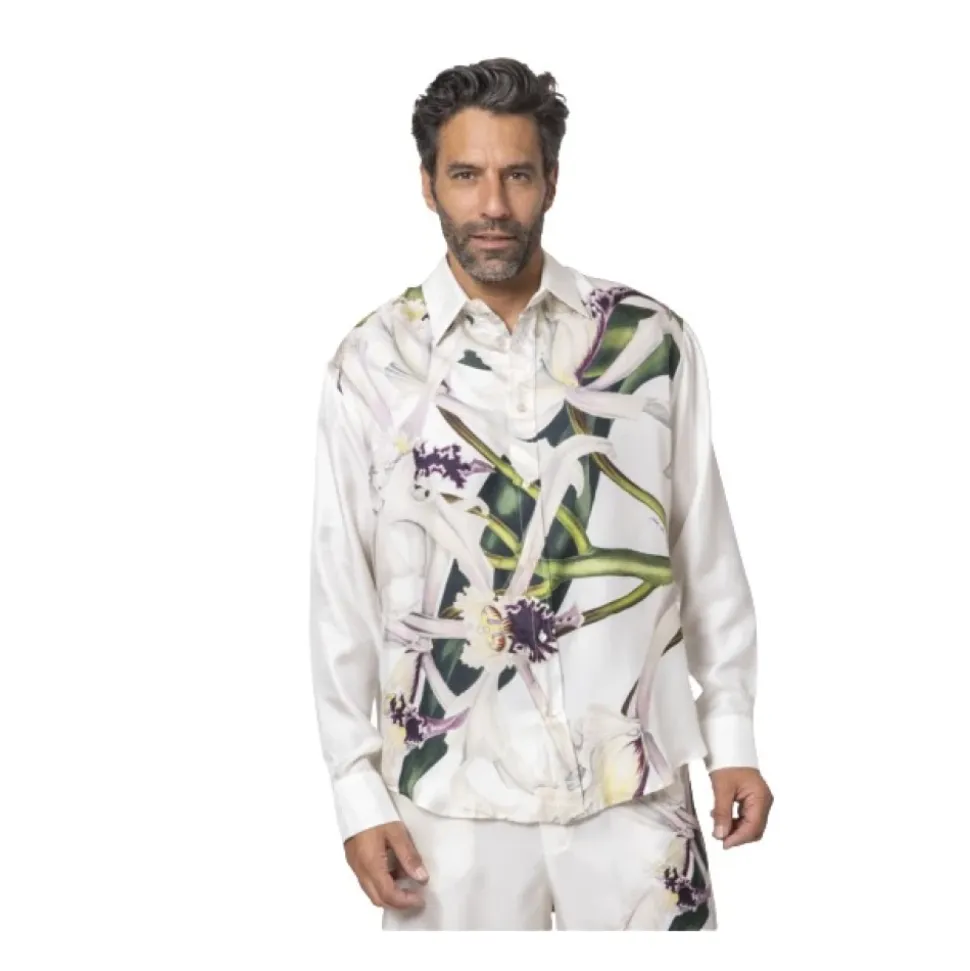 Camicia con Motivo Floreale