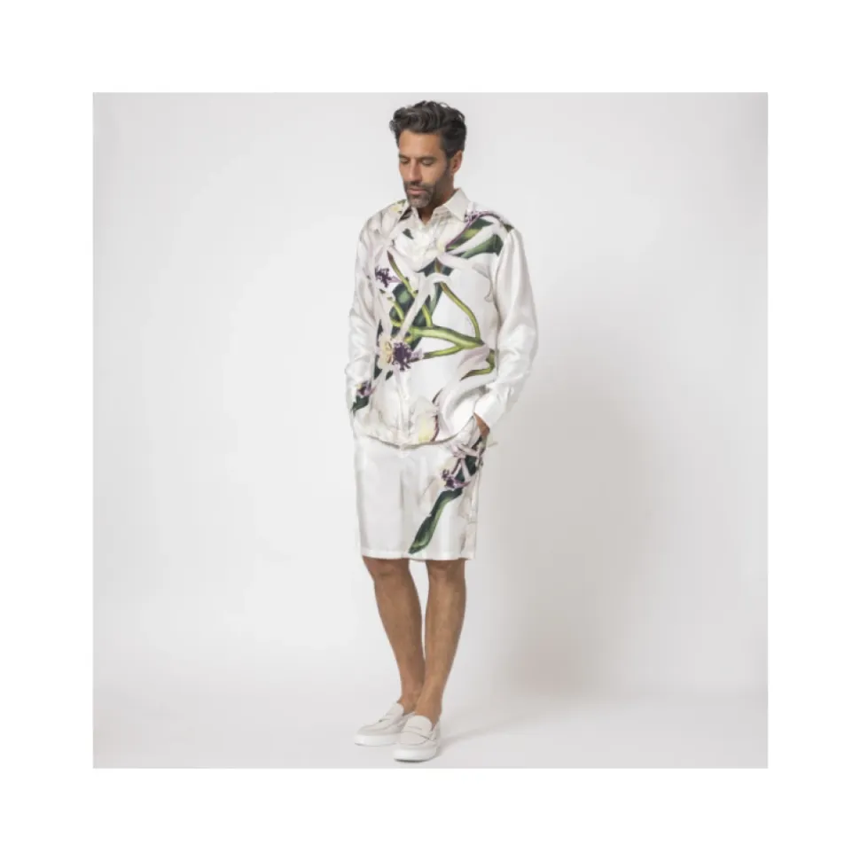 Camicia con Motivo Floreale