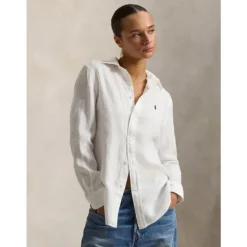 Camicia di lino dal taglio dritto
