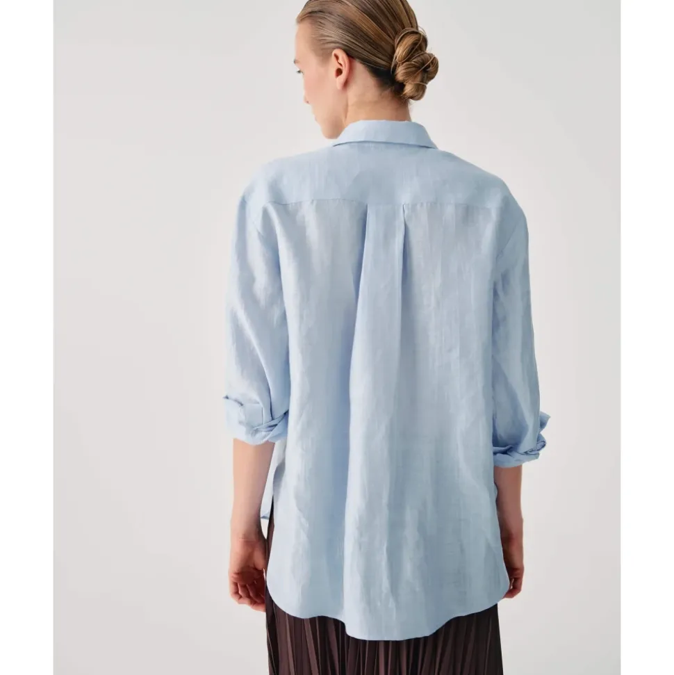 Camicia in misto lino e cotone