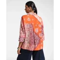 Camicia in organza di Lyocell stampato