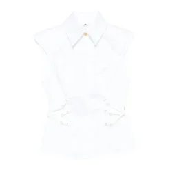Camicia in Popeline di Cotone con Bretelle Elastiche