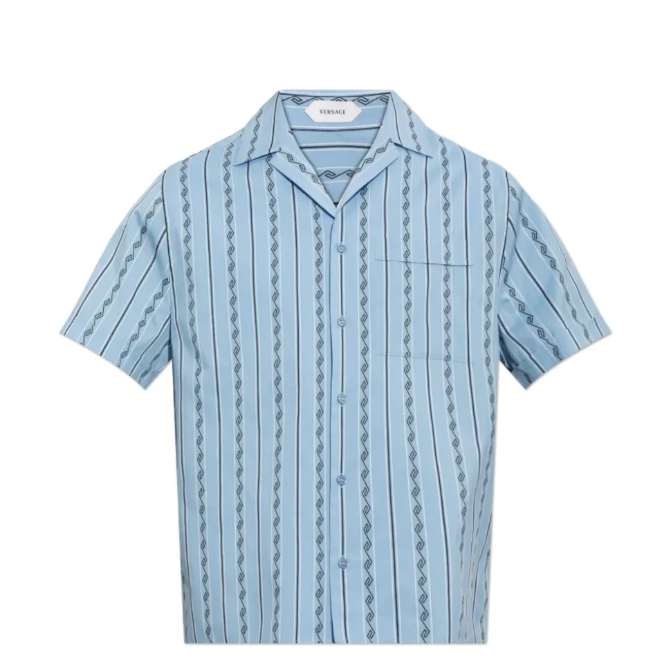 Camicia Jacquard in Cotone e Seta Regular