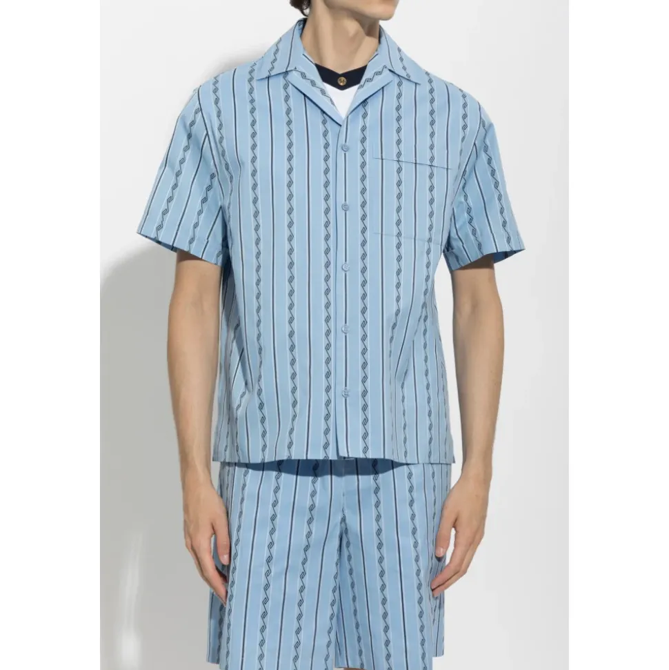 Camicia Jacquard in Cotone e Seta Regular