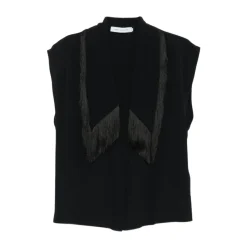 0187 Camicia Nera G/m C/frangia