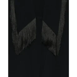 0187 Camicia Nera G/m C/frangia