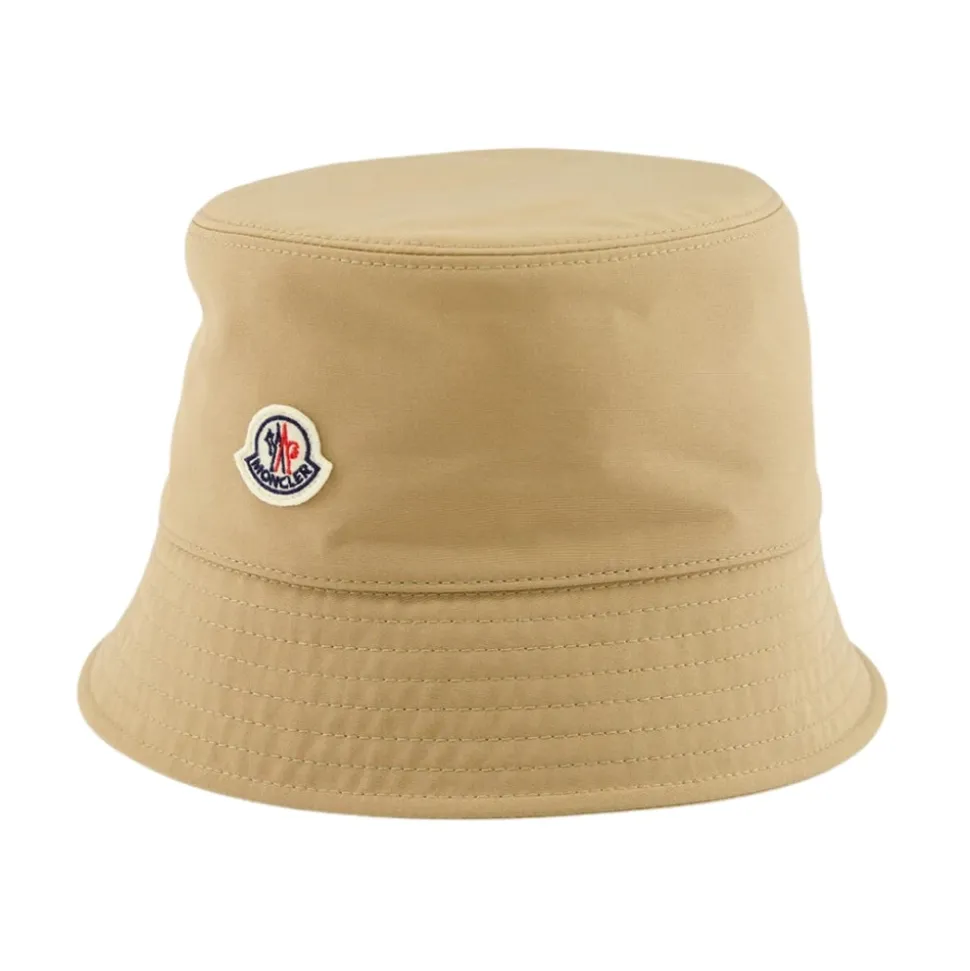 Cappello a Secchiello in Cotone Beige