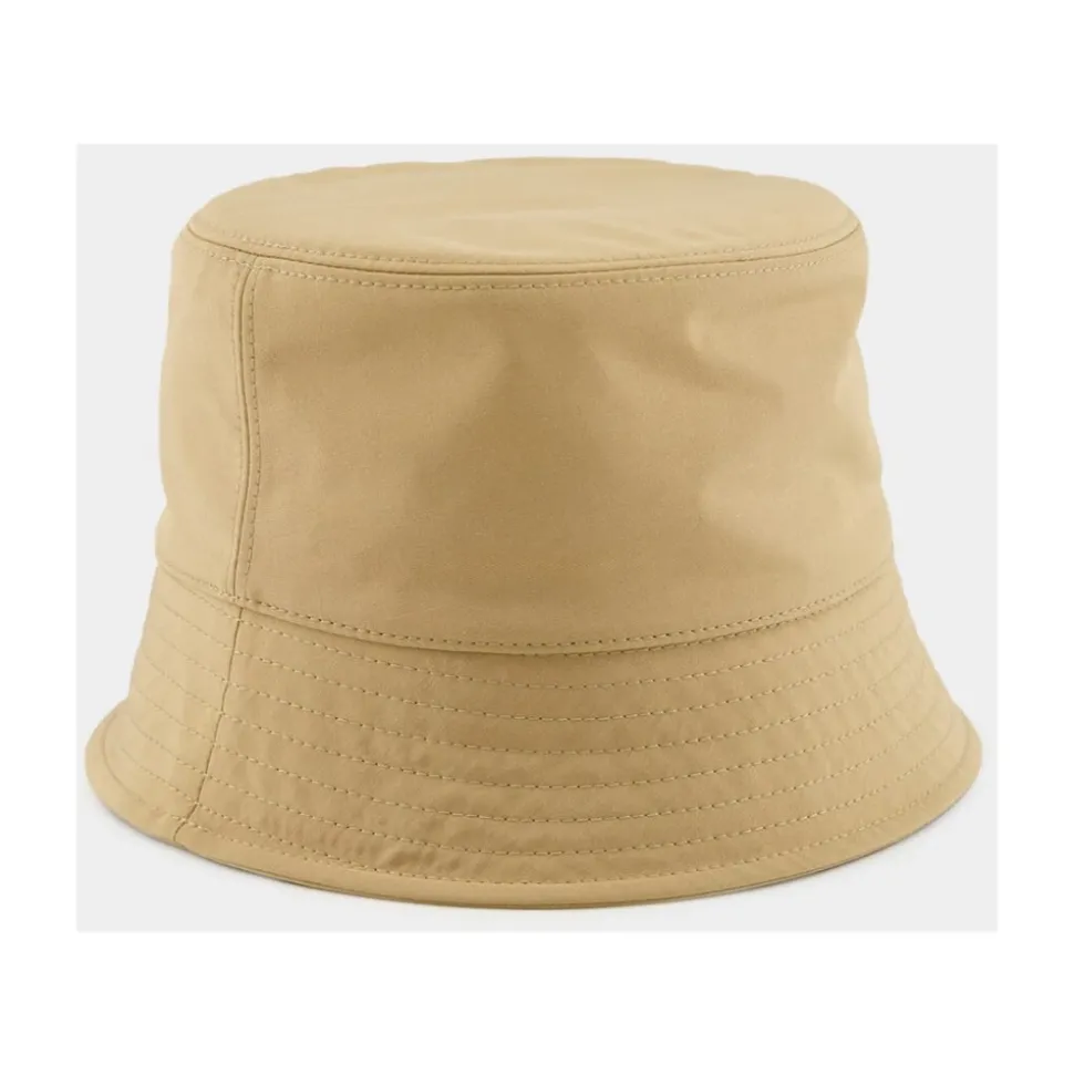 Cappello a Secchiello in Cotone Beige