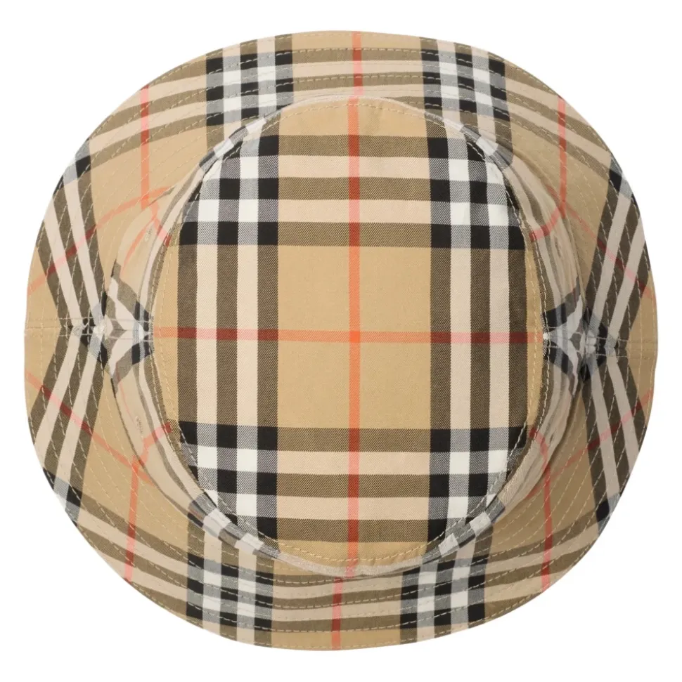 Cappello a secchiello in cotone a quadri