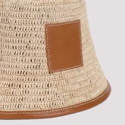 Cappello Bob in Pelle Marrone con Visiera
