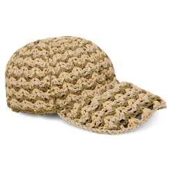 Cappello con visiera intrecciata