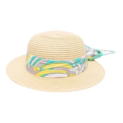 Cappello di Paglia con Fiocco Stampato