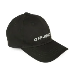 Cappello Nero in Cotone con Logo Ricamato
