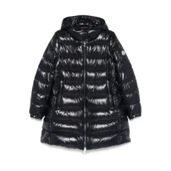 Cappotto Blu Navy con Cappuccio e Logo