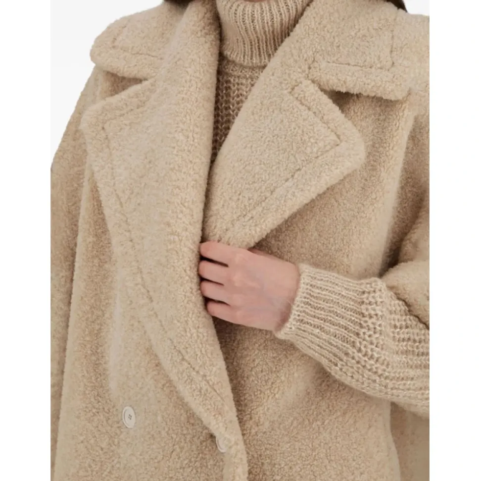 Cappotto Corto a Doppiopetto con Maniche Corte