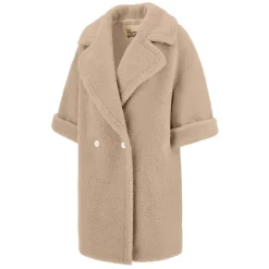 Cappotto Corto a Doppiopetto con Maniche Corte