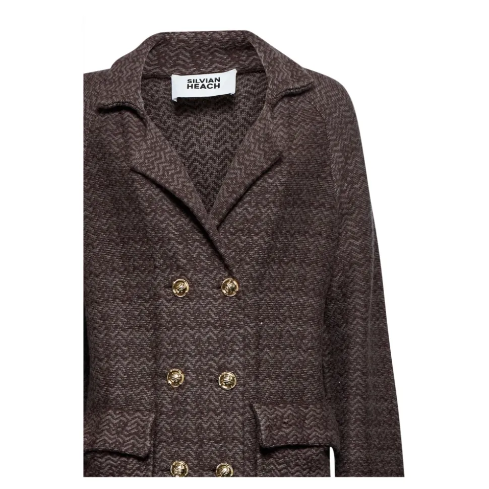 Cappotto doppiopetto con bottoni decorativi