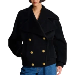 Cappotto doppiopetto in lana con 4 bottoni