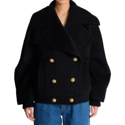 Cappotto doppiopetto in lana con 4 bottoni