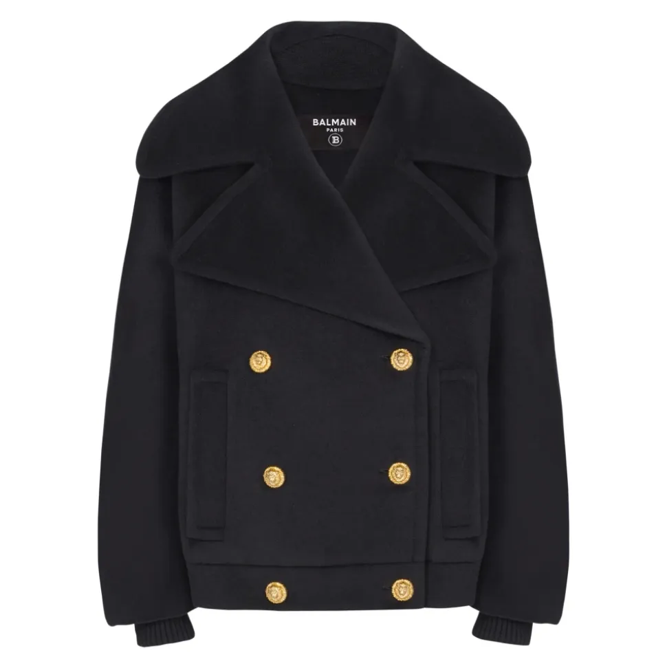Cappotto doppiopetto in lana con 4 bottoni