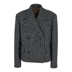 Cappotto Grigio da Donna a Doppio Petto