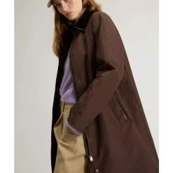Cappotto in tessuto Ramar con collo in velluto a coste