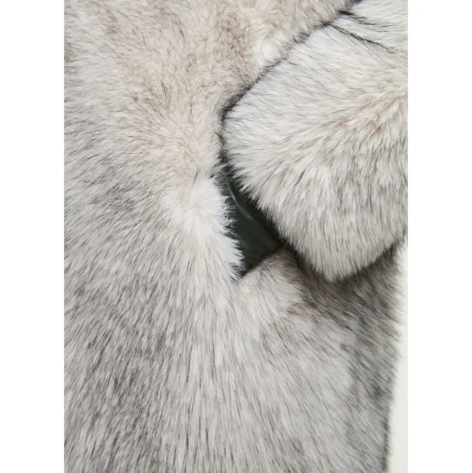 Cappotto Lussuoso in Finta Pelliccia Natalie - Grigio