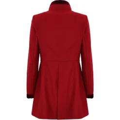 Cappotto rosso in misto lana Virginia