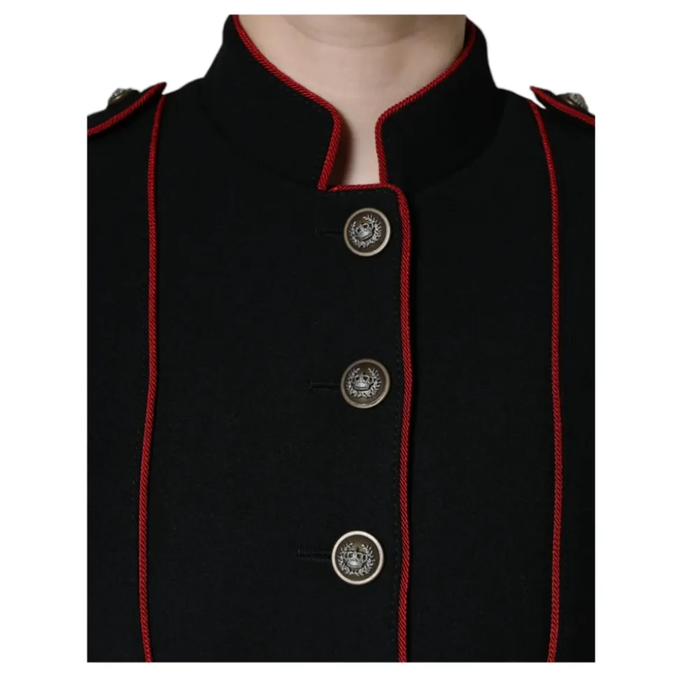 Cappotto Trench in Lana e Seta Nero
