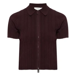 Cardigan Corto a Maniche Corte a Costine
