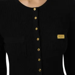 Cardigan in maglia micro-intrecciata