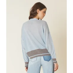 Cardigan Jacquard con Lurex