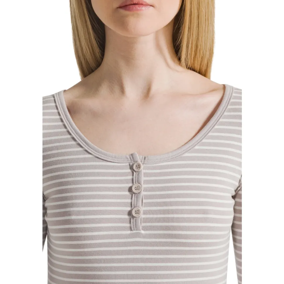Caroline Striped LS Blouse