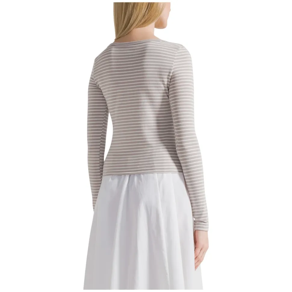 Caroline Striped LS Blouse
