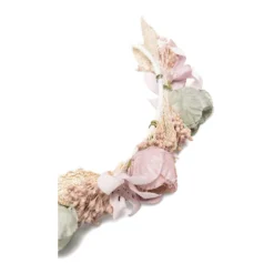 Cerchietto con corona di fiori e velo