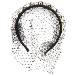 Cerchietto nero per capelli elegante e versatile.