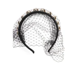 Cerchietto nero per capelli elegante e versatile.