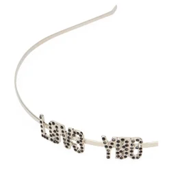 Cerchietto per capelli di colore argento, versatile e chic.