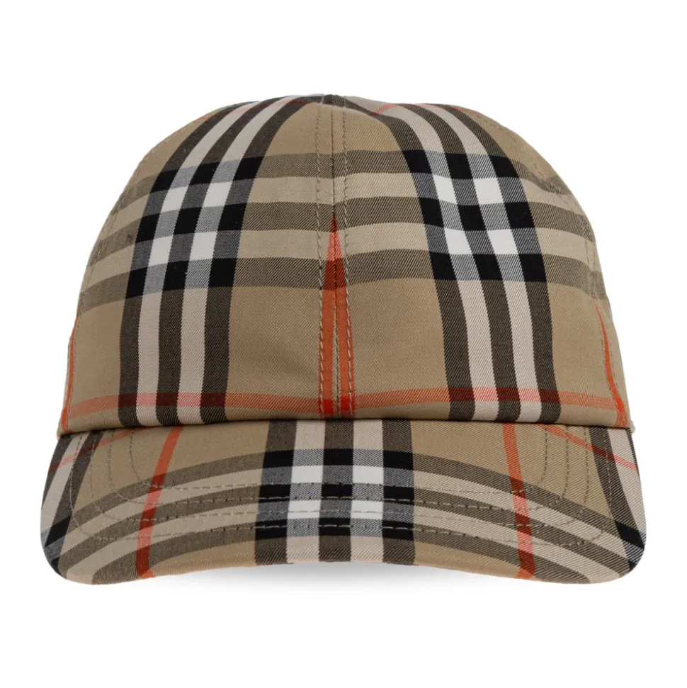 Check Cotton Baseball Cap