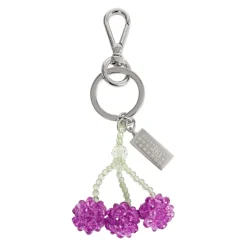 Cherry Beaded Numeric Keyring