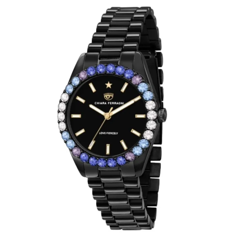 CHIARA FERRAGNI - Donna - R1953100502 - Orologio Everyday Total Black con Zirconi Colorati 34mm
