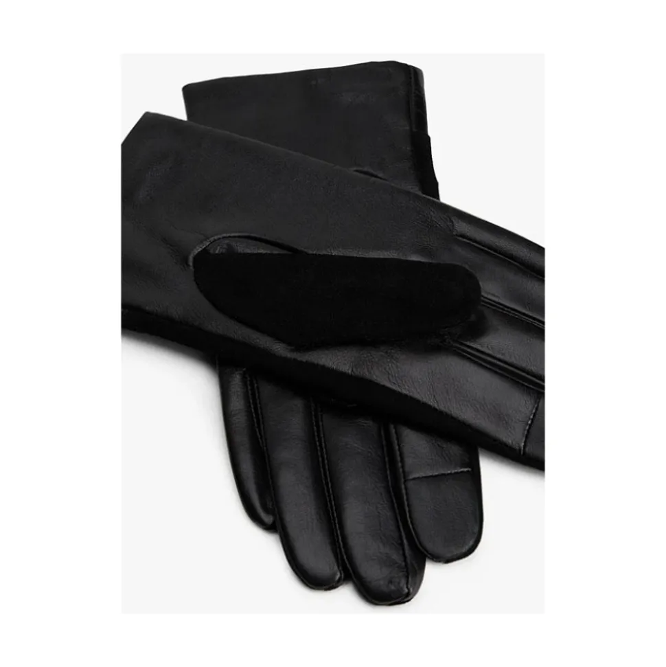 Chic Suede Back Leather Gloves